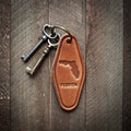 Florida State Silhouette Leather Keychain Motel Style
