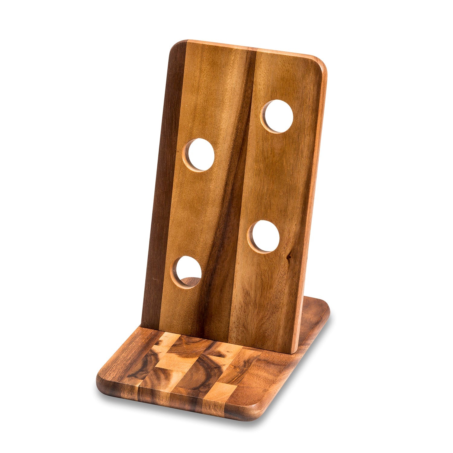 Acacia Wood Floating Wine Bottle Holder - 4 bottle
