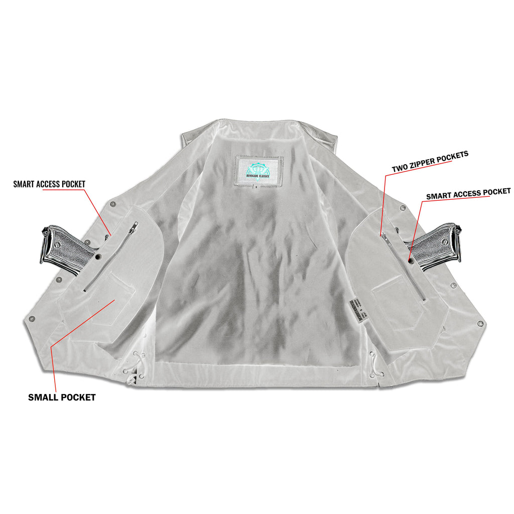 Men's Line Ranger Multi-Pocket Motorcycle Vest - Black