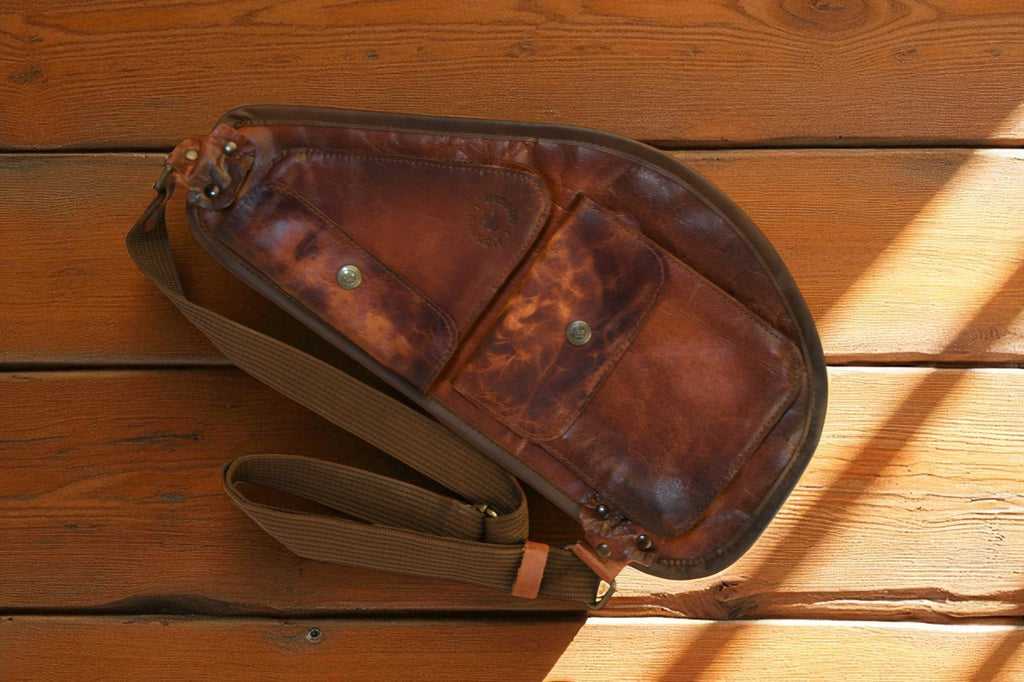 Bovine Leather Slim Sling - Red