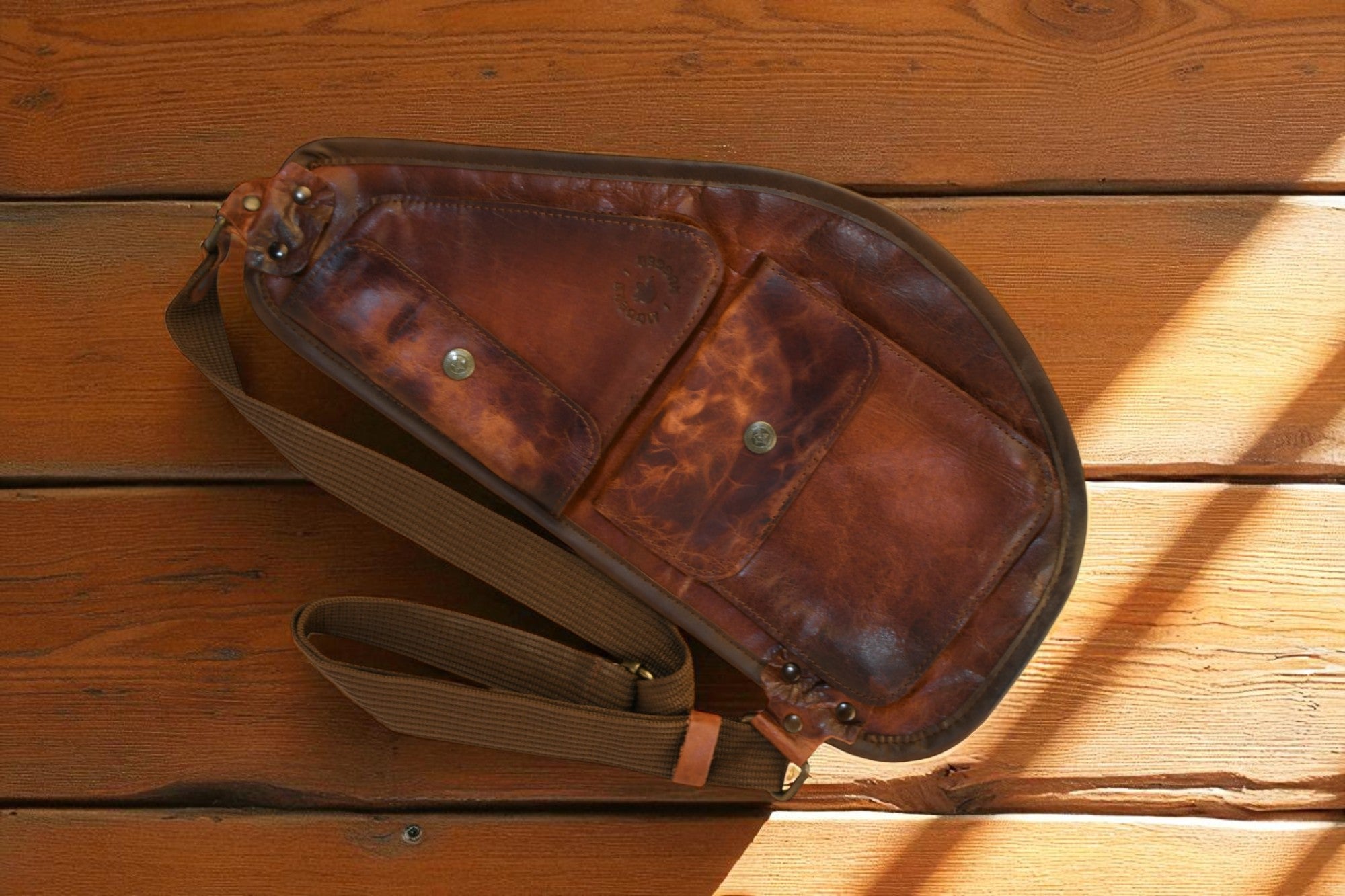 Bovine Leather Slim Sling - Red