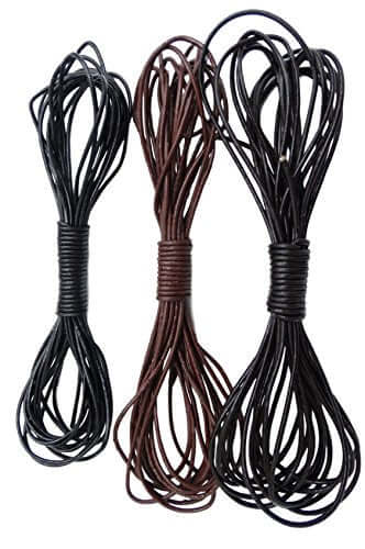 REED Genuine Leather Cord Braiding Lace Strings for Leather Crafts and Jewelry Making of Necklaces Plus Bracelets