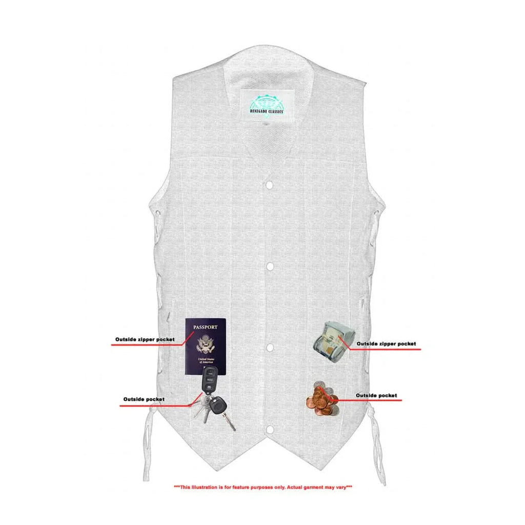 Men's Ten Pocket Denim Utility Vest - TALL