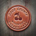 Door County Wisconsin's Cherry Land Leather Coaster