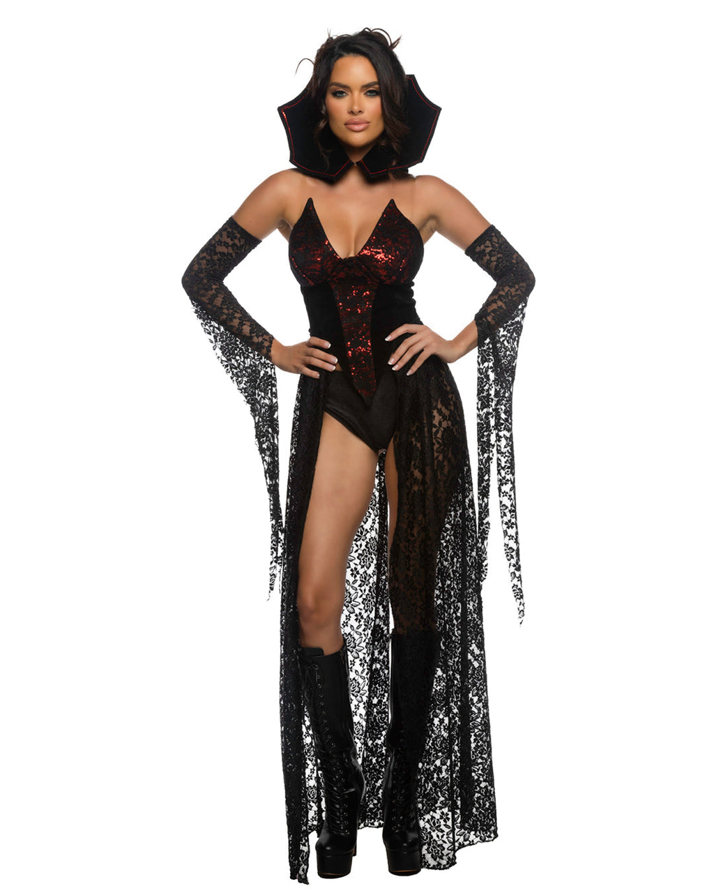 4pc Dark Romance Vampiress Costume  fantasy meets high-fashion edge