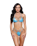 Iridescent Foil Ring 2PC Bikini Set