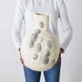 Pebble Hand-Felted Wool Gourd Basket