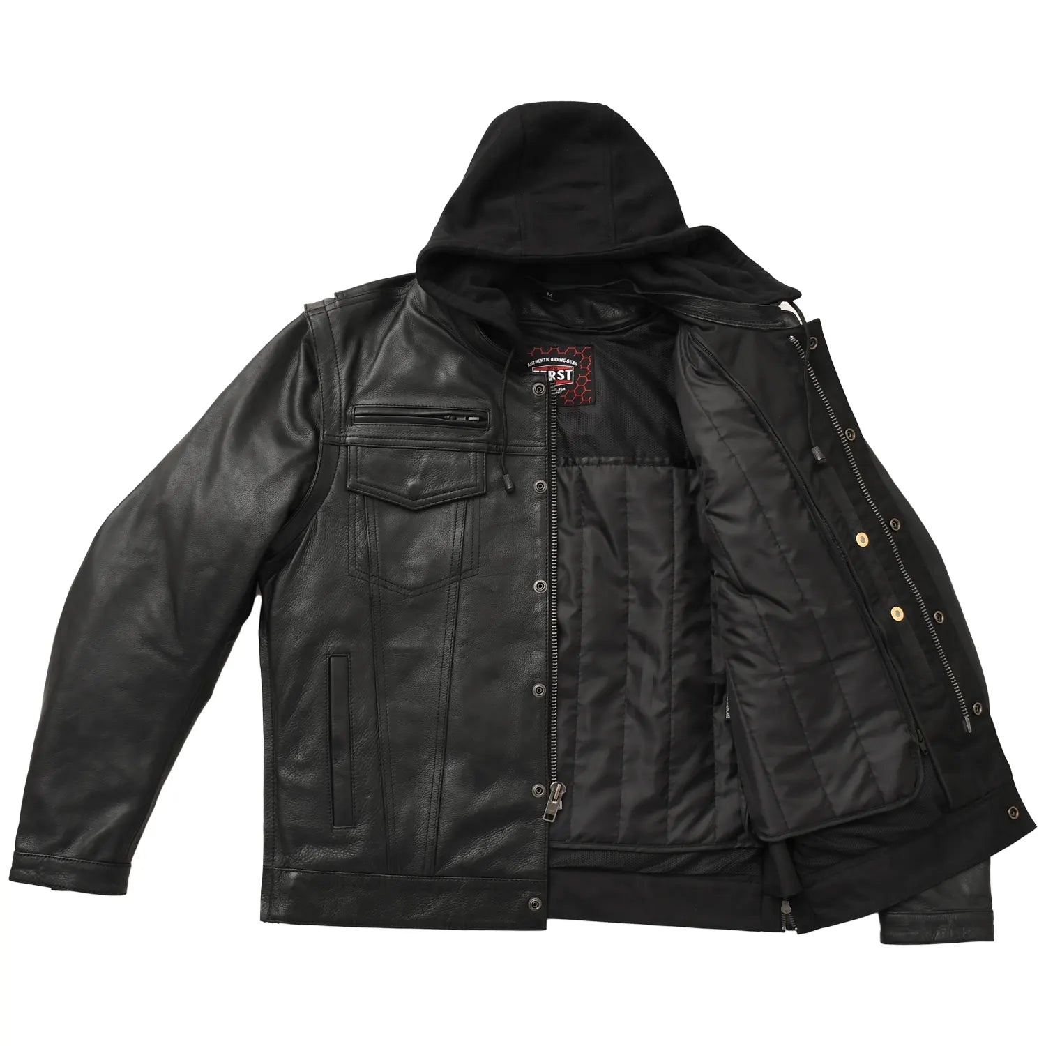 Nightstrike Men’s Motorcycle Leather Jacket