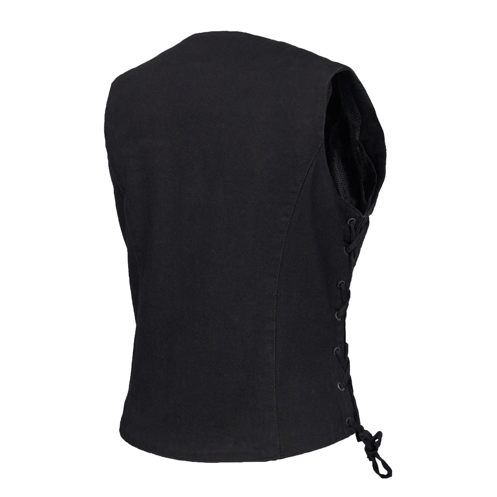Women's Denim Classic Side Lace Vest