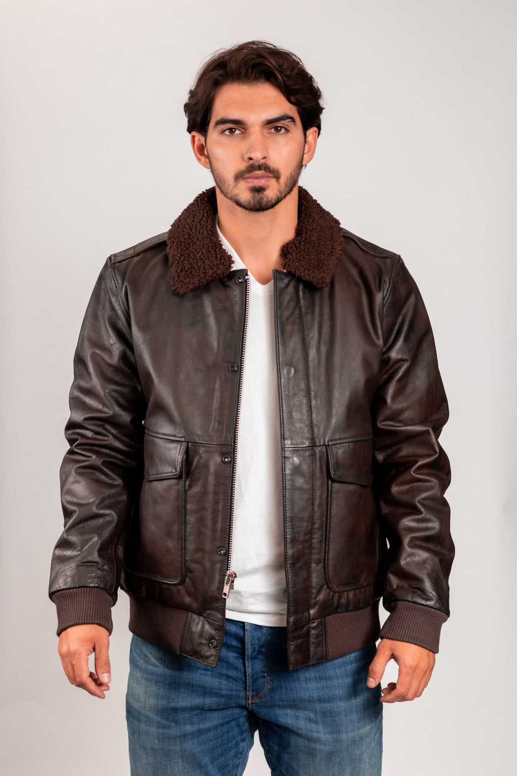 Bomber Men's Fashion Leather Jacket