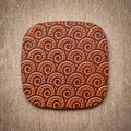 Artisan Leather Coaster Design 05
