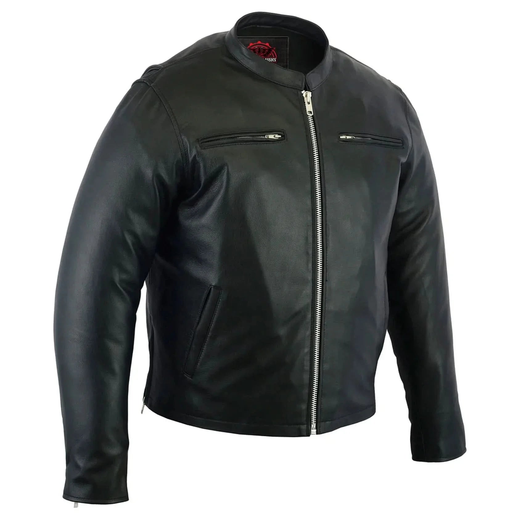 Men's Black Sporty Cruiser Jacket with Removable hood