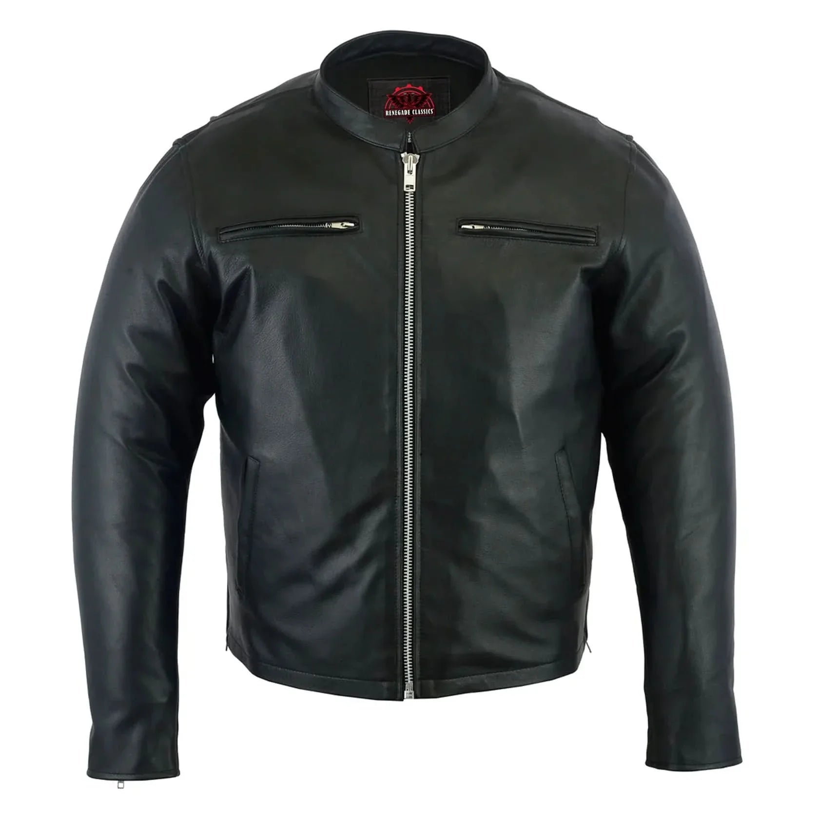 Men's Black Sporty Cruiser Jacket with Removable hood