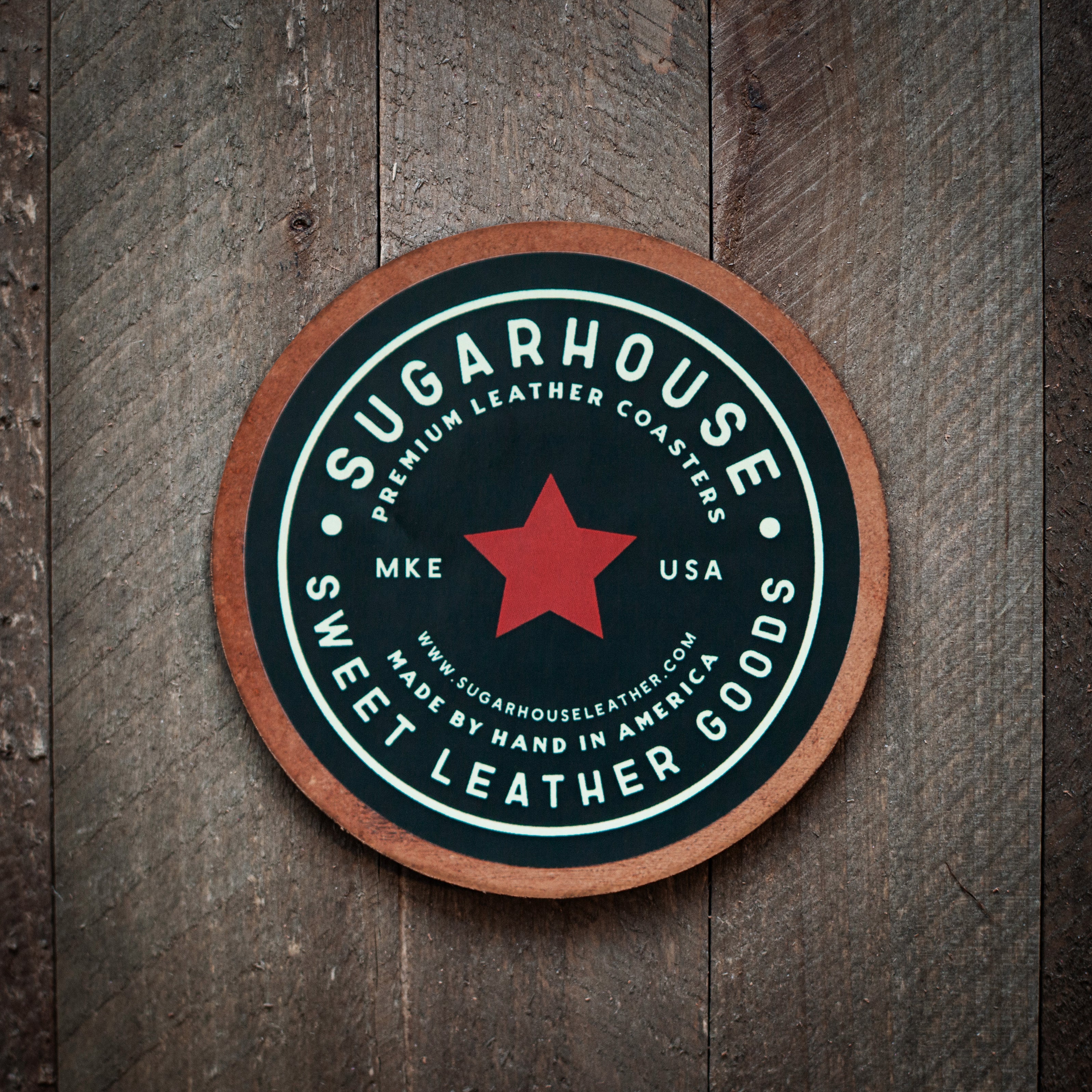 These Are The Good Old Days Leather Coaster
