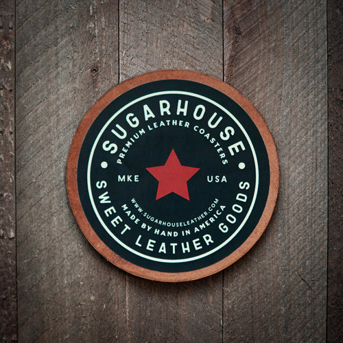 12 Gauge Leather Coaster