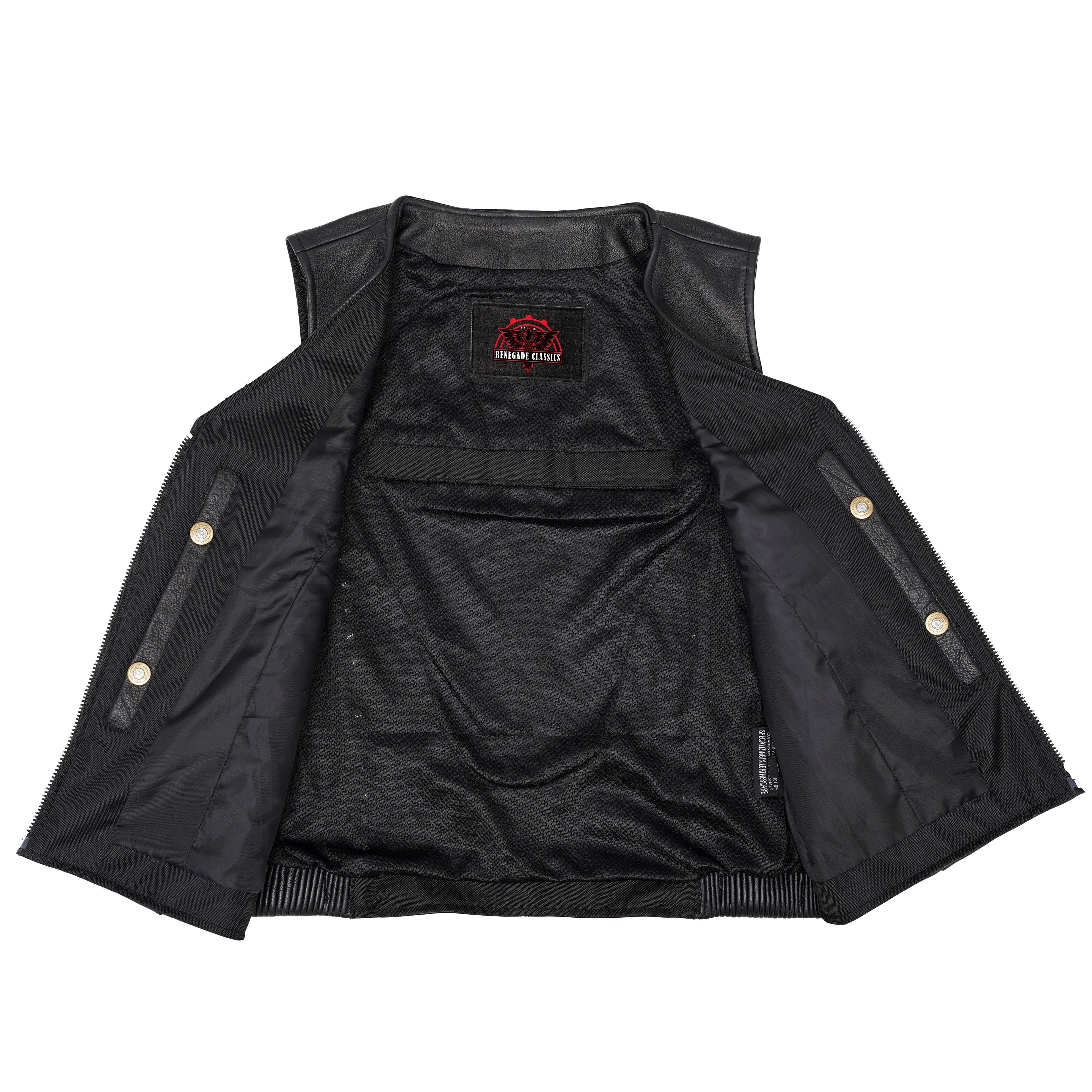 Biker Babe Women's Studded Leather Motorcycle Vest