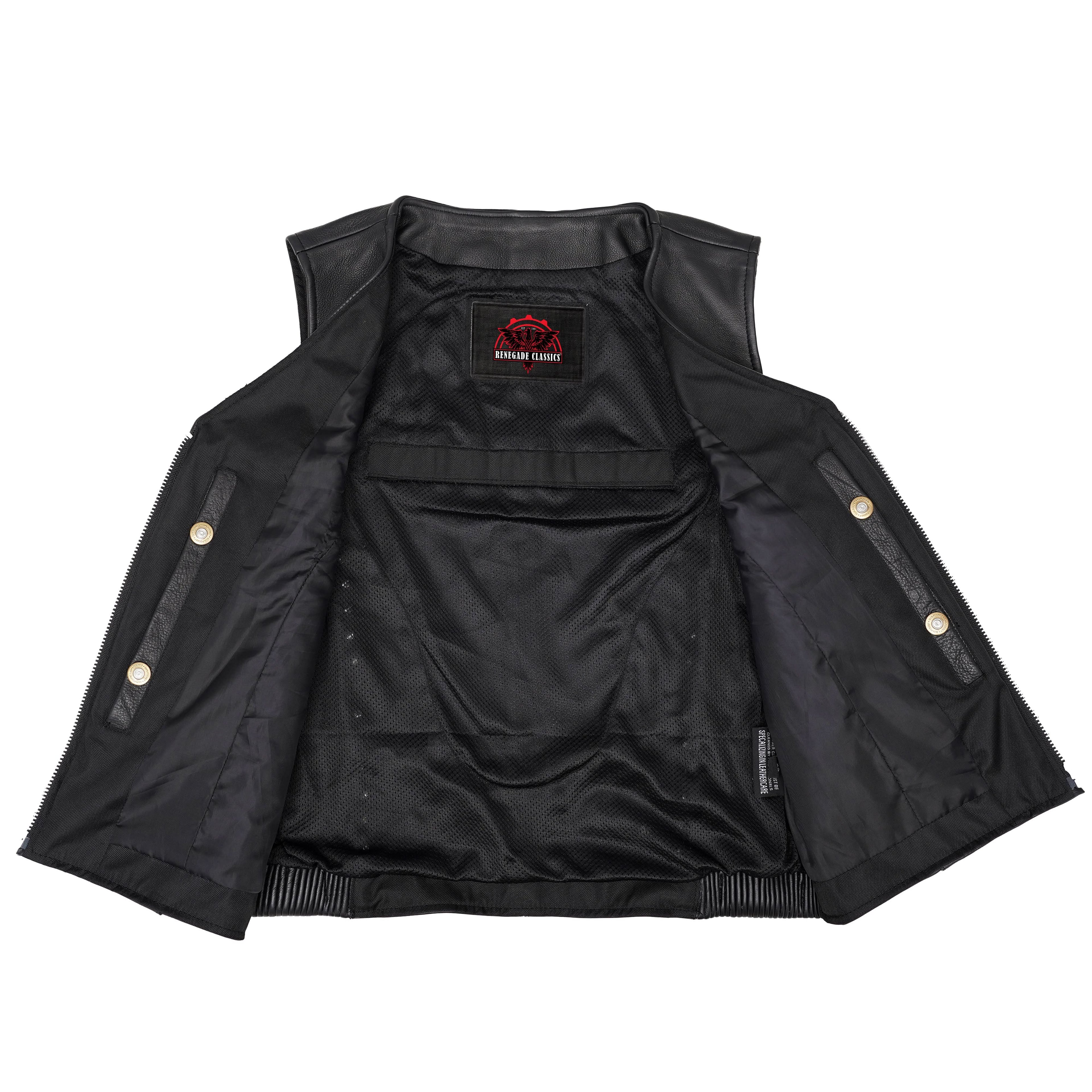 Biker Babe Women's Studded Leather Motorcycle Vest