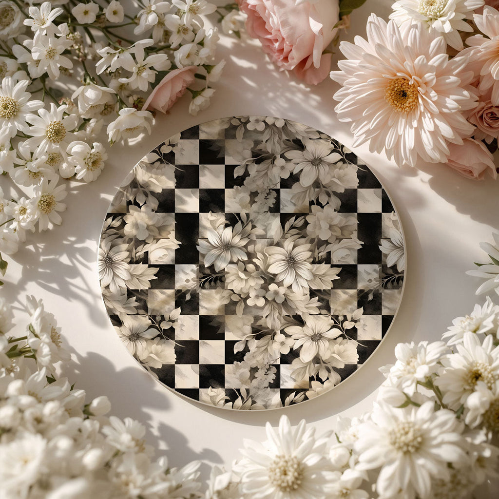 Courtly Check Coasters
