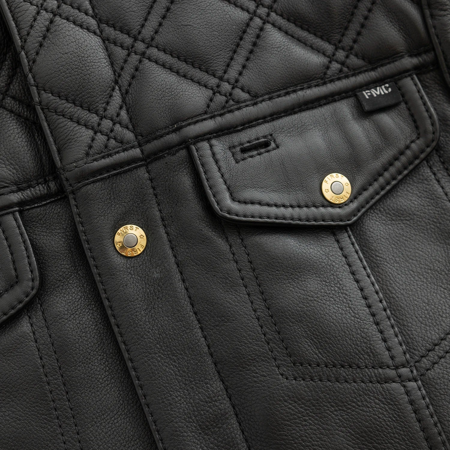 12 Gauge Men's Motorcycle Leather Vest