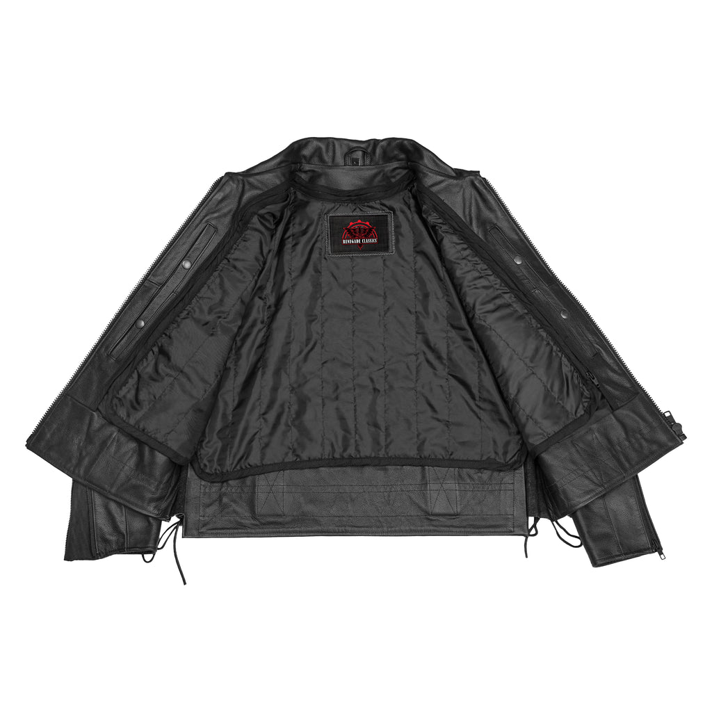 Iron Warrior Men’s Leather Motorcycle Jacket