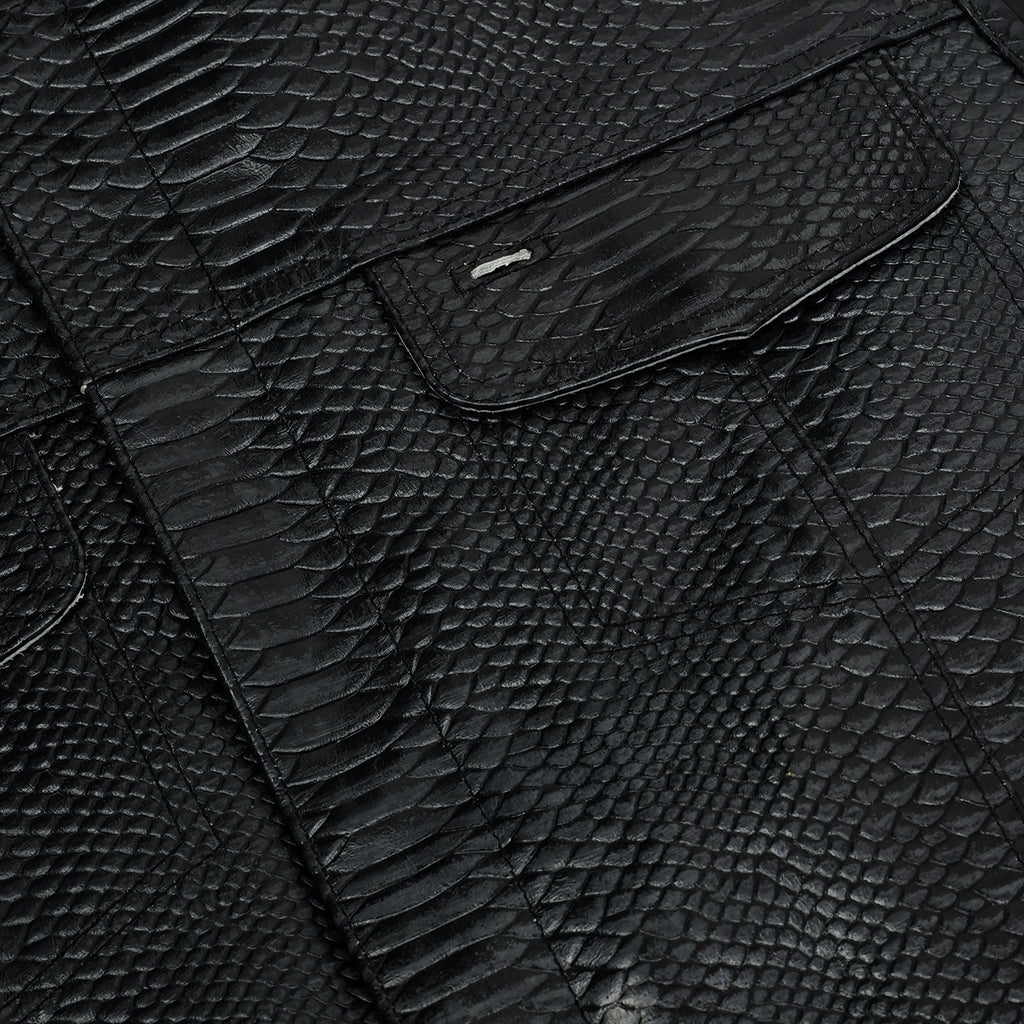 Leather Fang Lowcut Men's Leather Vest