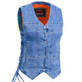 Women's 6 Pocket Denim Utility Vest - Blue