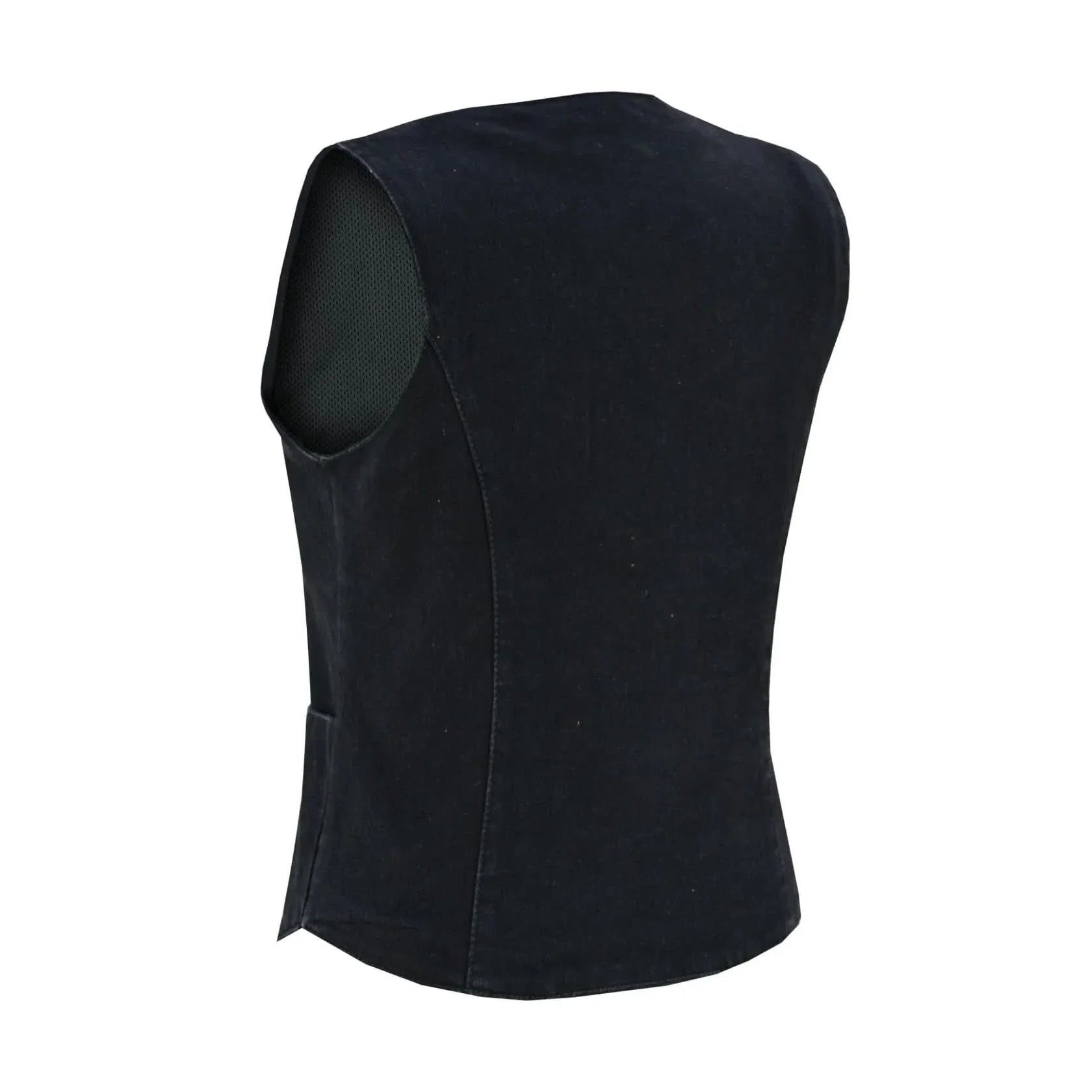 Women's Denim Classic Plain Sides Vest