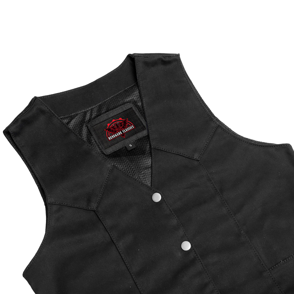 Women's Denim Classic Plain Sides Vest