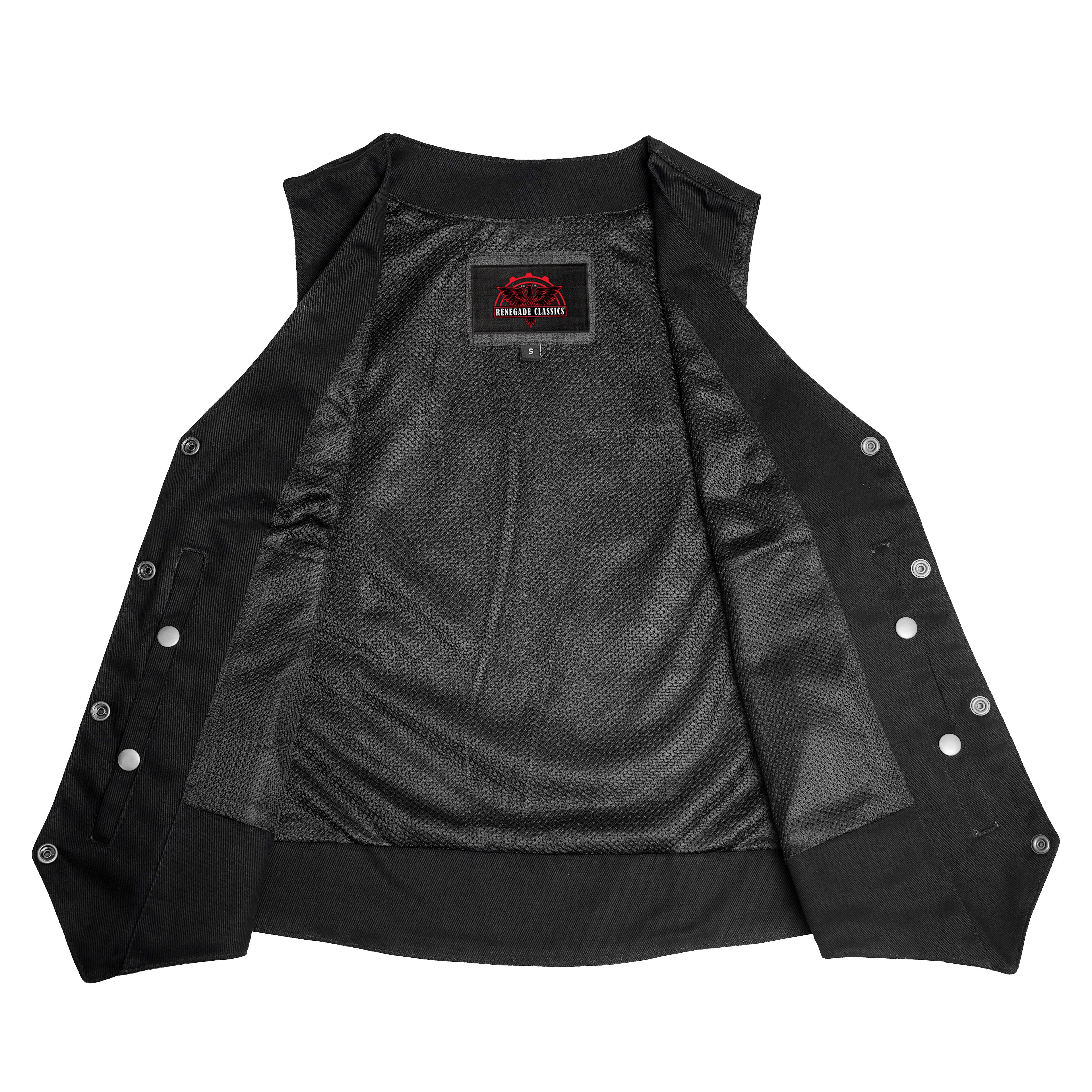 Women's Denim Classic Plain Sides Vest