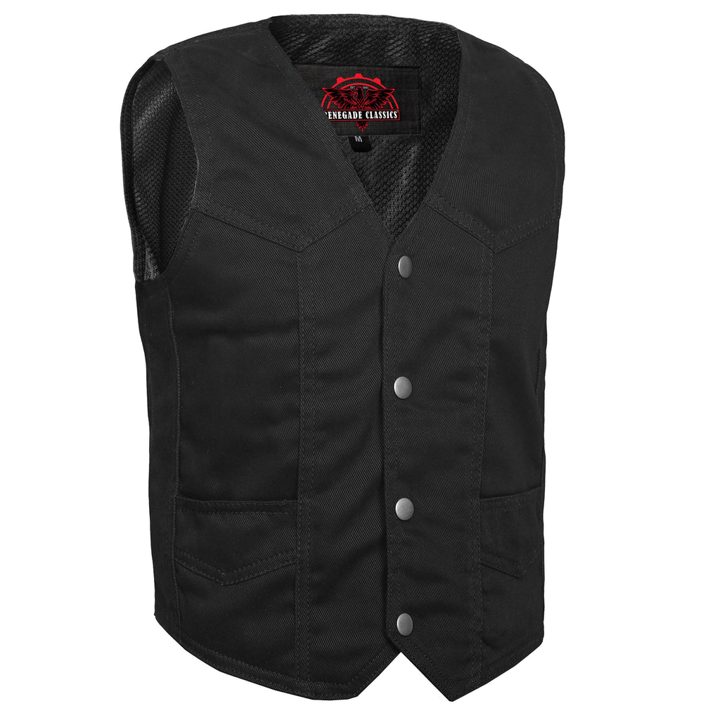 Kid's Denim Plain Side Vest