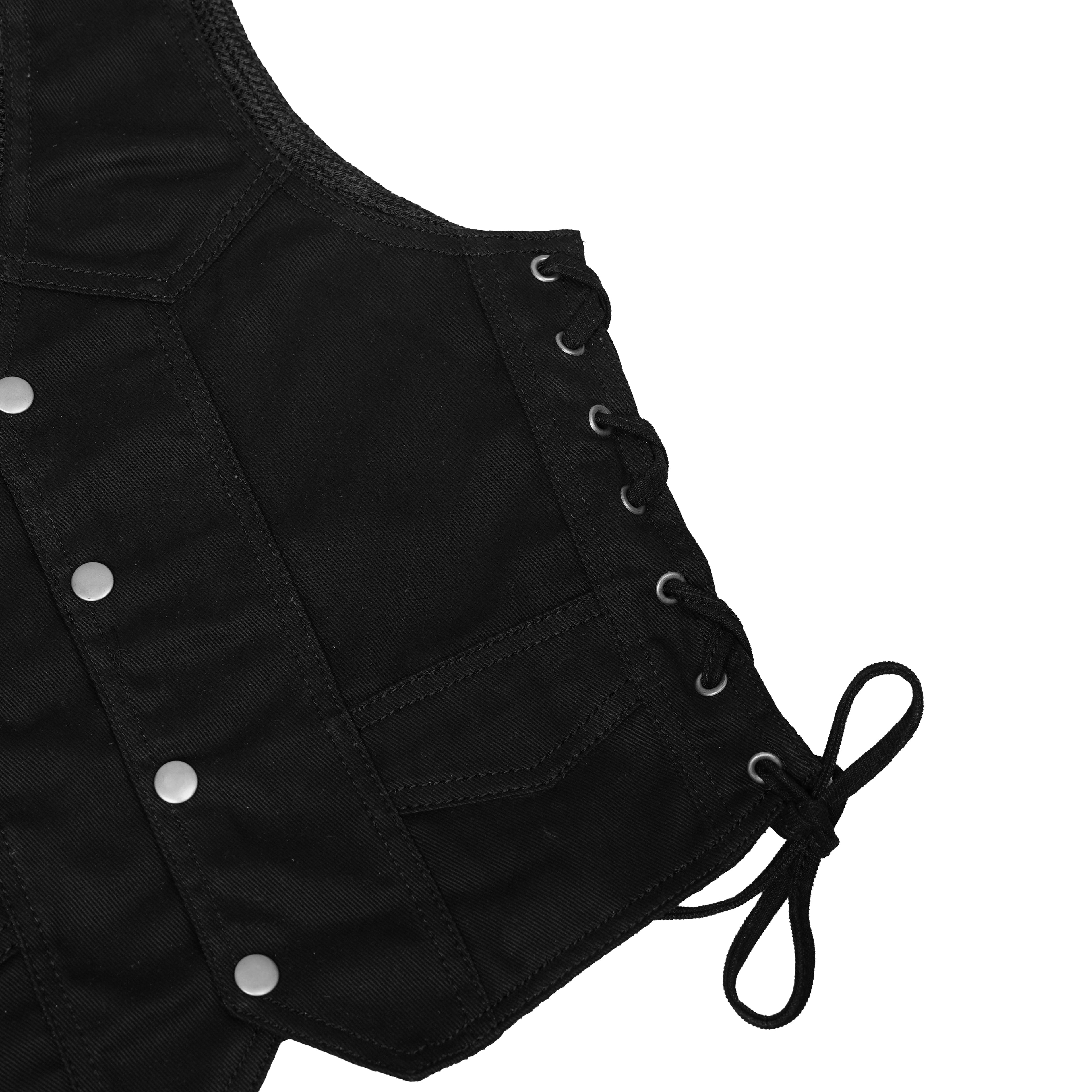 Kid's Denim Side Lace Vest