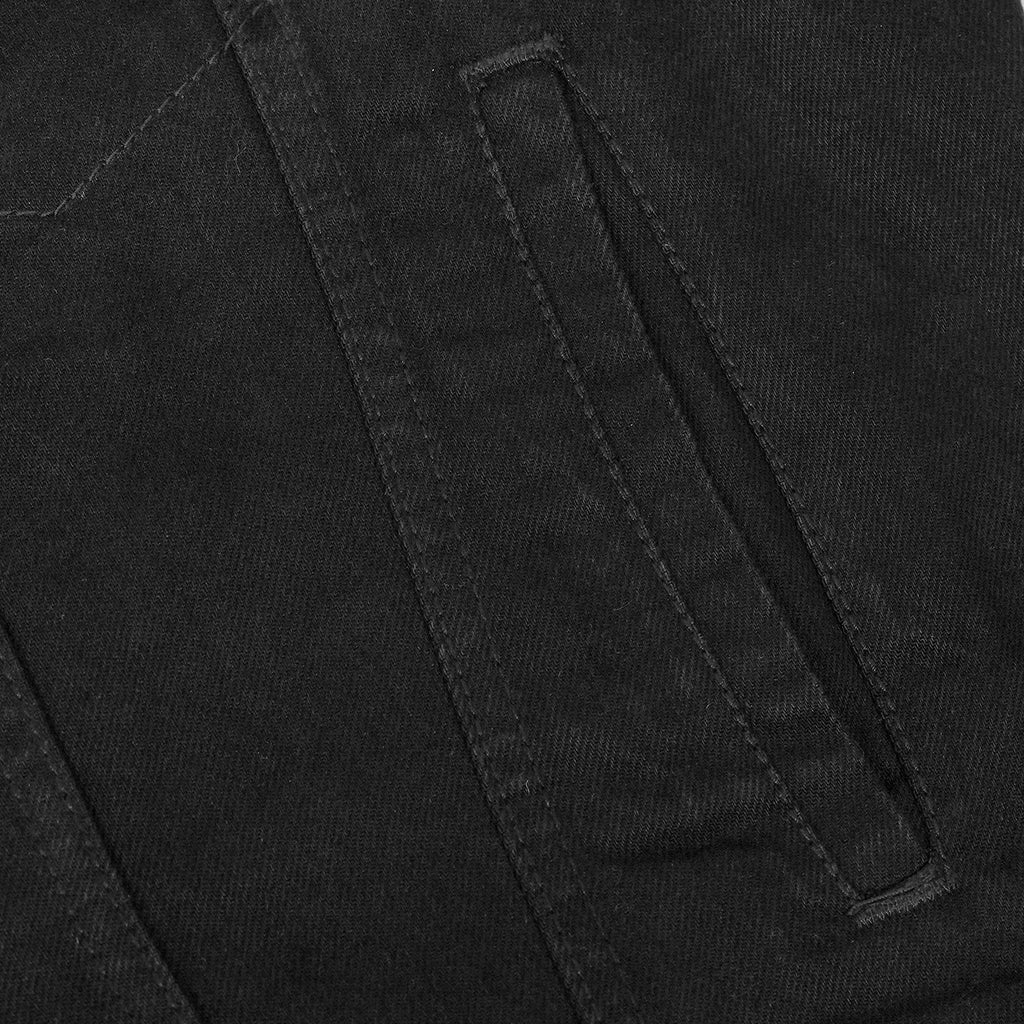 Men's Snap/Zipper Front Black  Denim Motorcycle Vest