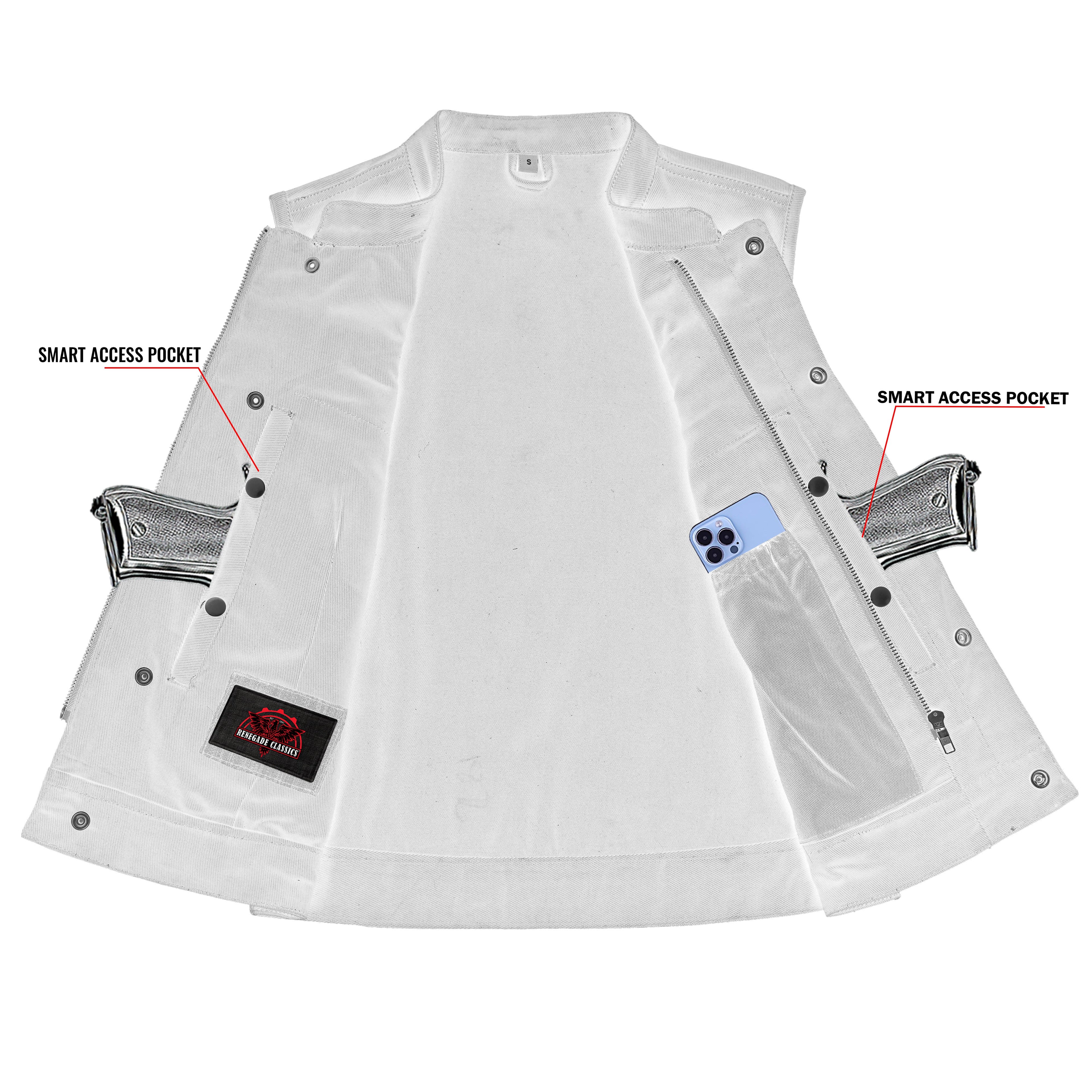 Women's Advance Black Construction Denim Vest