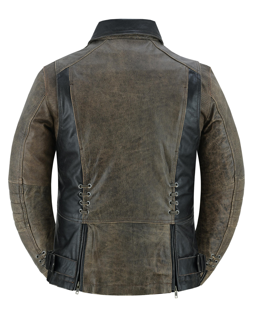 Fusion Flow Women's  Leather Motorcycle Jacket