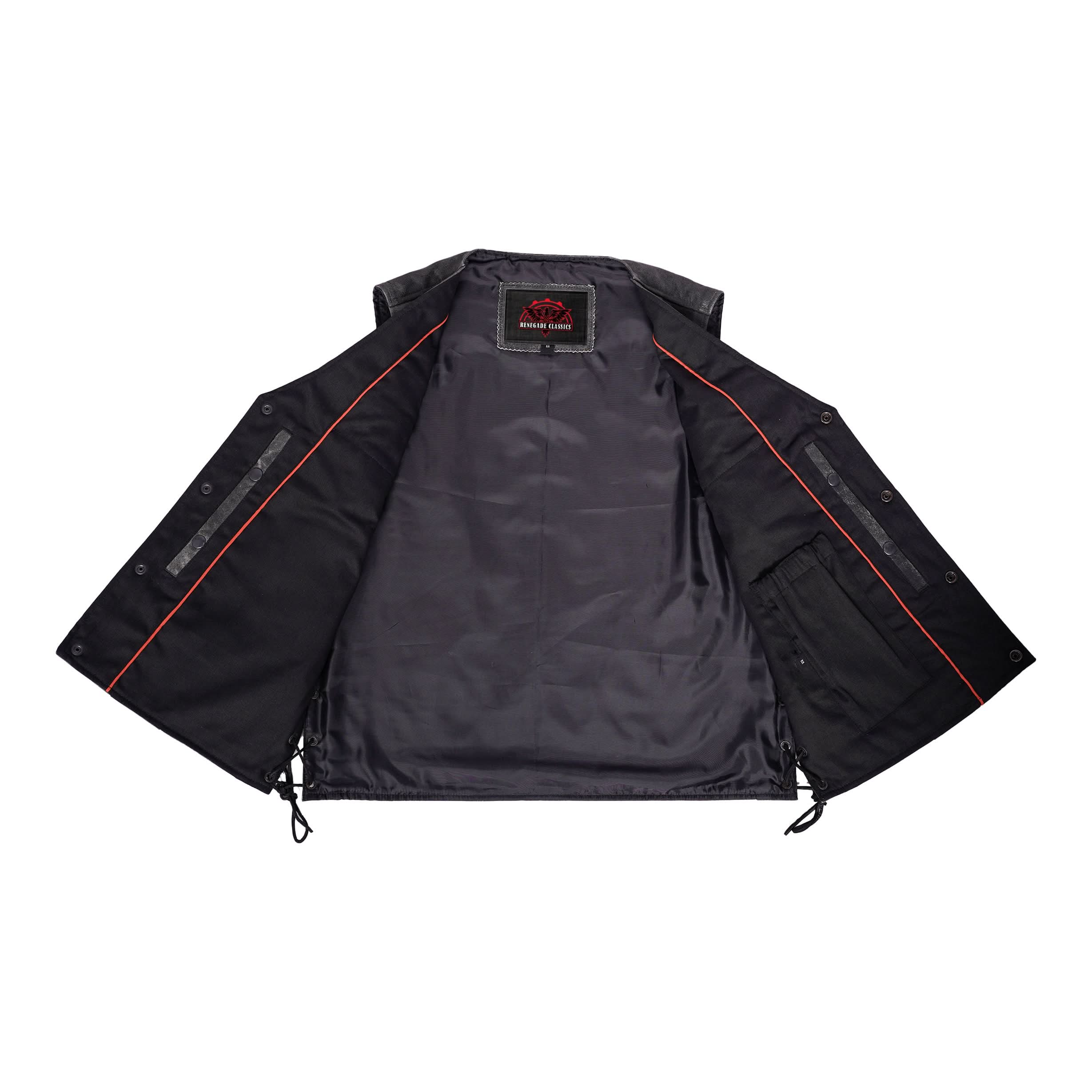Men's Gray Single Back Panel Smart Access Pockets Vest