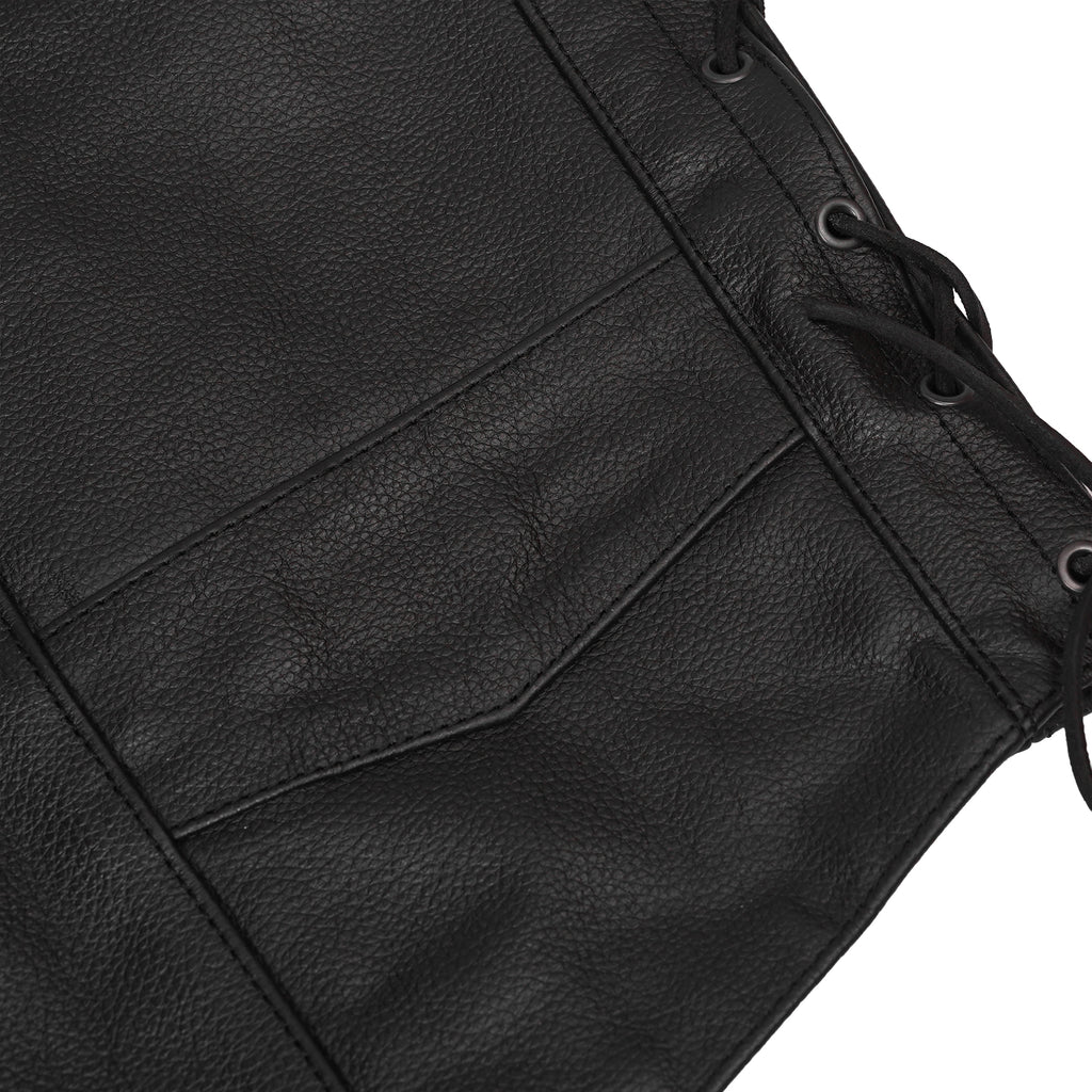 Men's Side Lace Economy Vest - Black