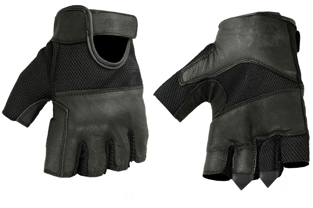 Leather/ Mesh Fingerless Glove