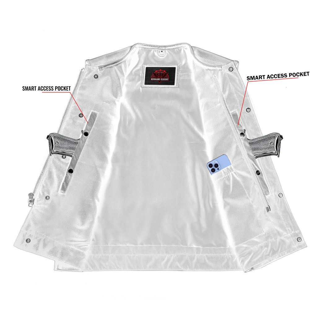 Eclipse Black Motorcycle Vest - Hidden Smart Access Pockets & Durable Lining