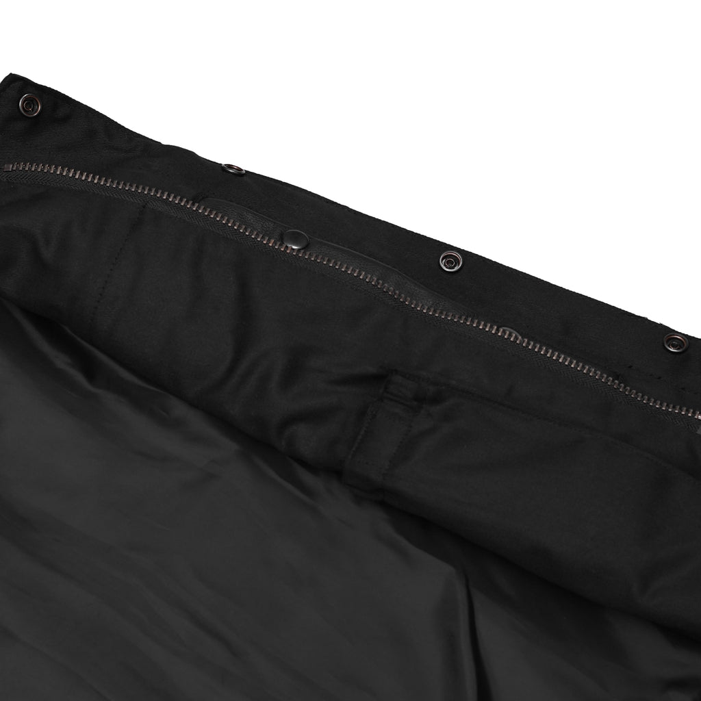 Men's Black Leather Motorcycle Vest with Removable Hood