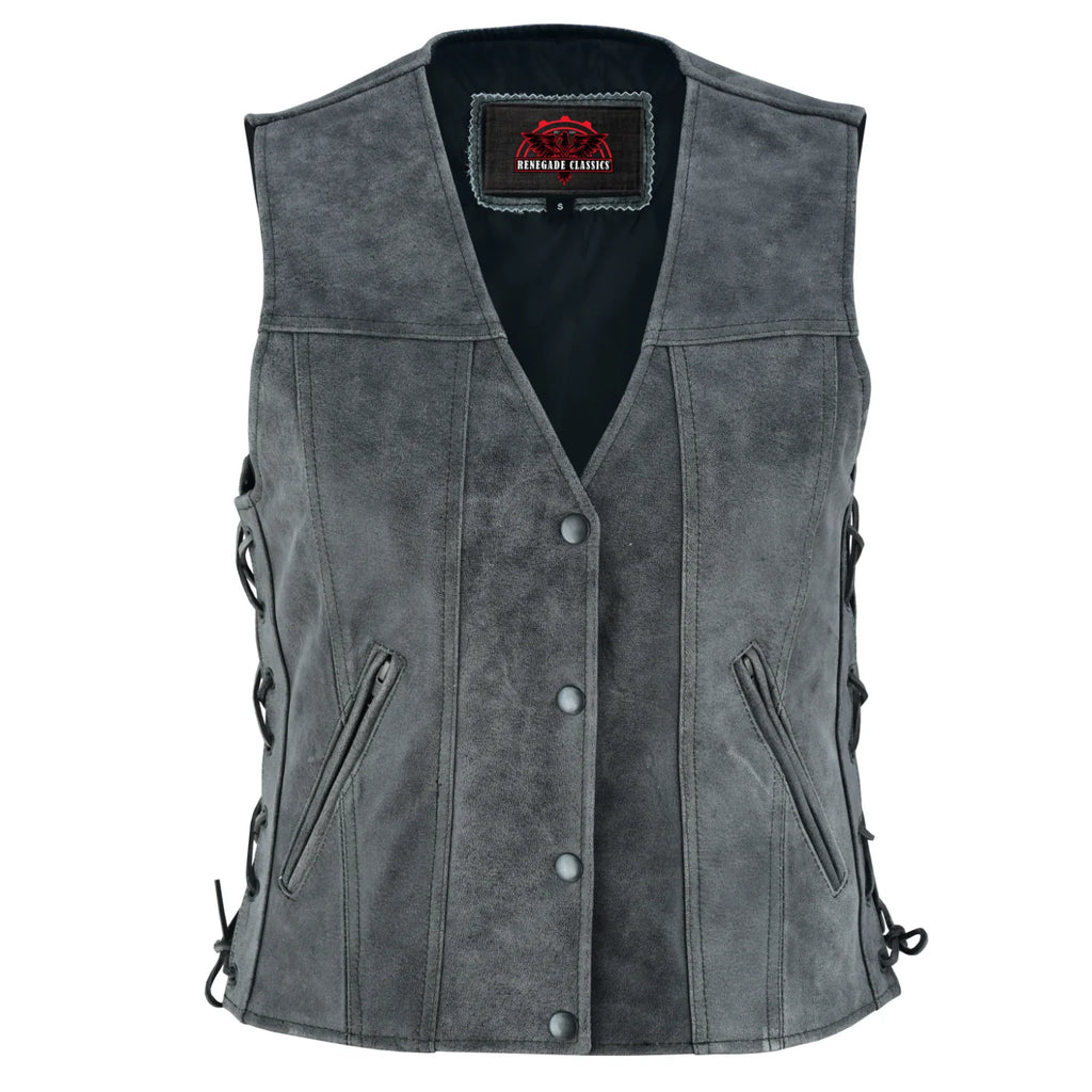 Women's Gray Single Back Panel Concealed Carry Vest