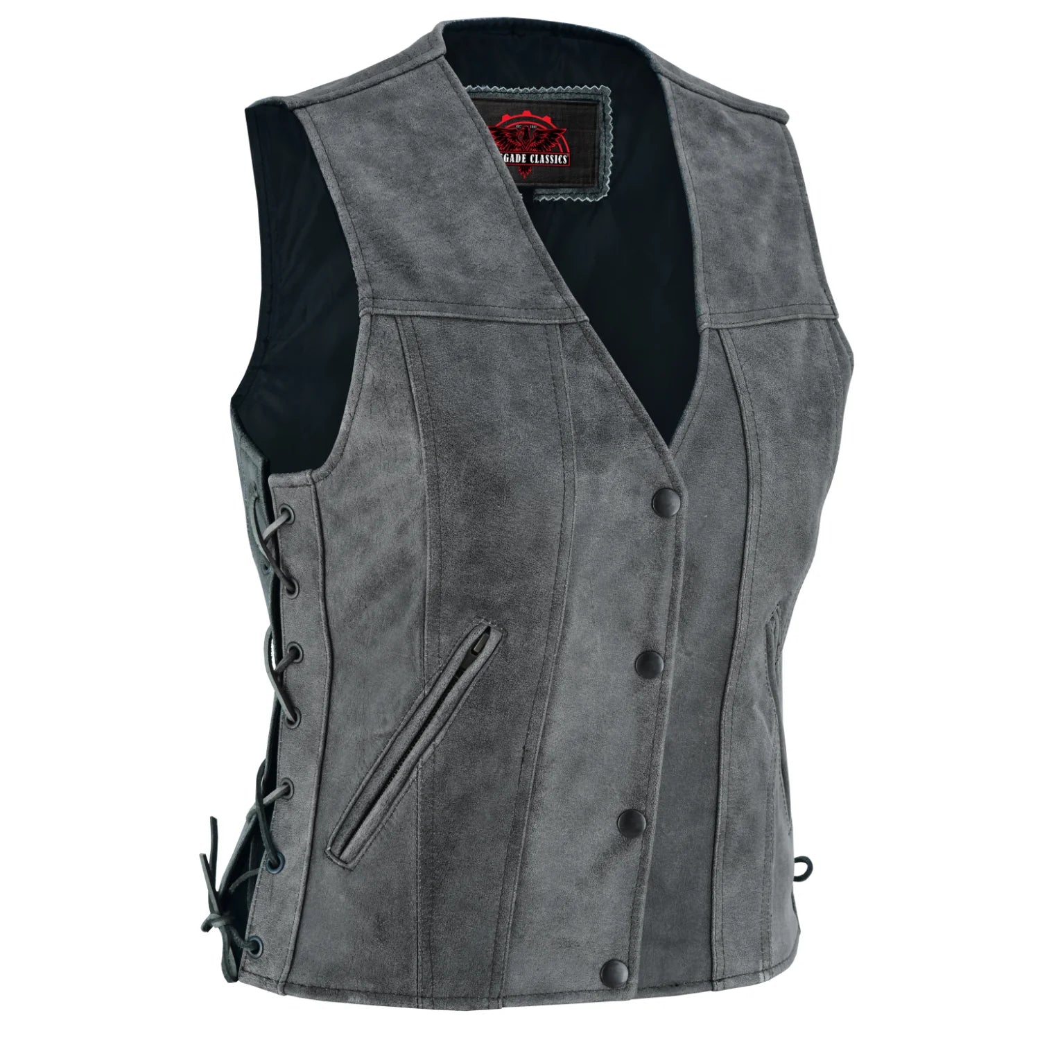 Women's Gray Single Back Panel Concealed Carry Vest