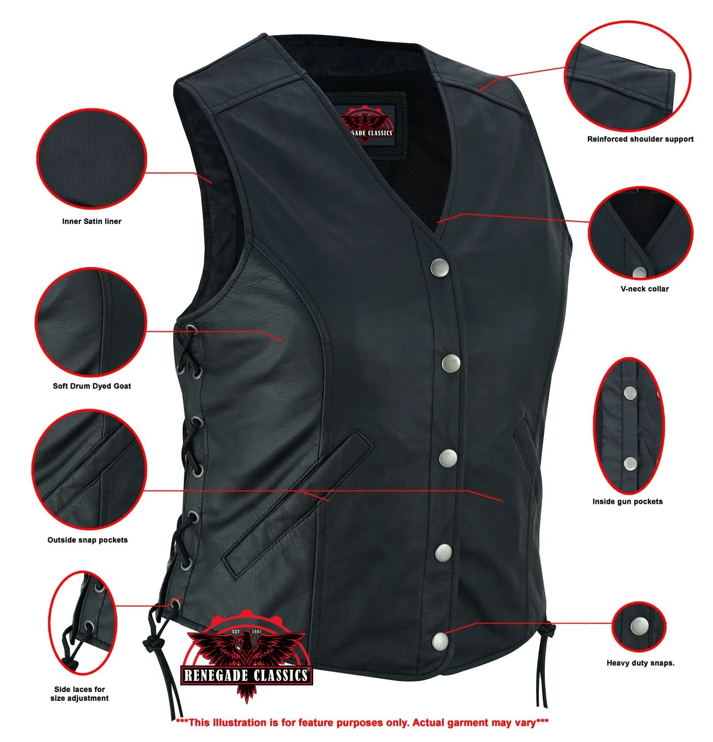 Women's Light Weight Open Neck Vest