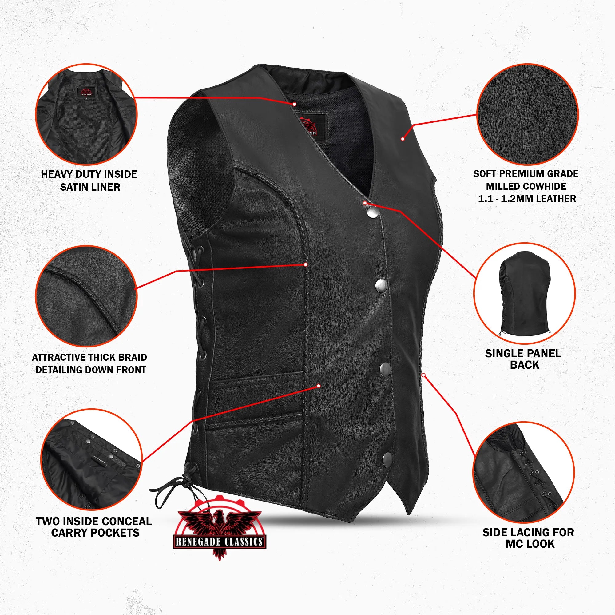 Women's Premium Braided Vest