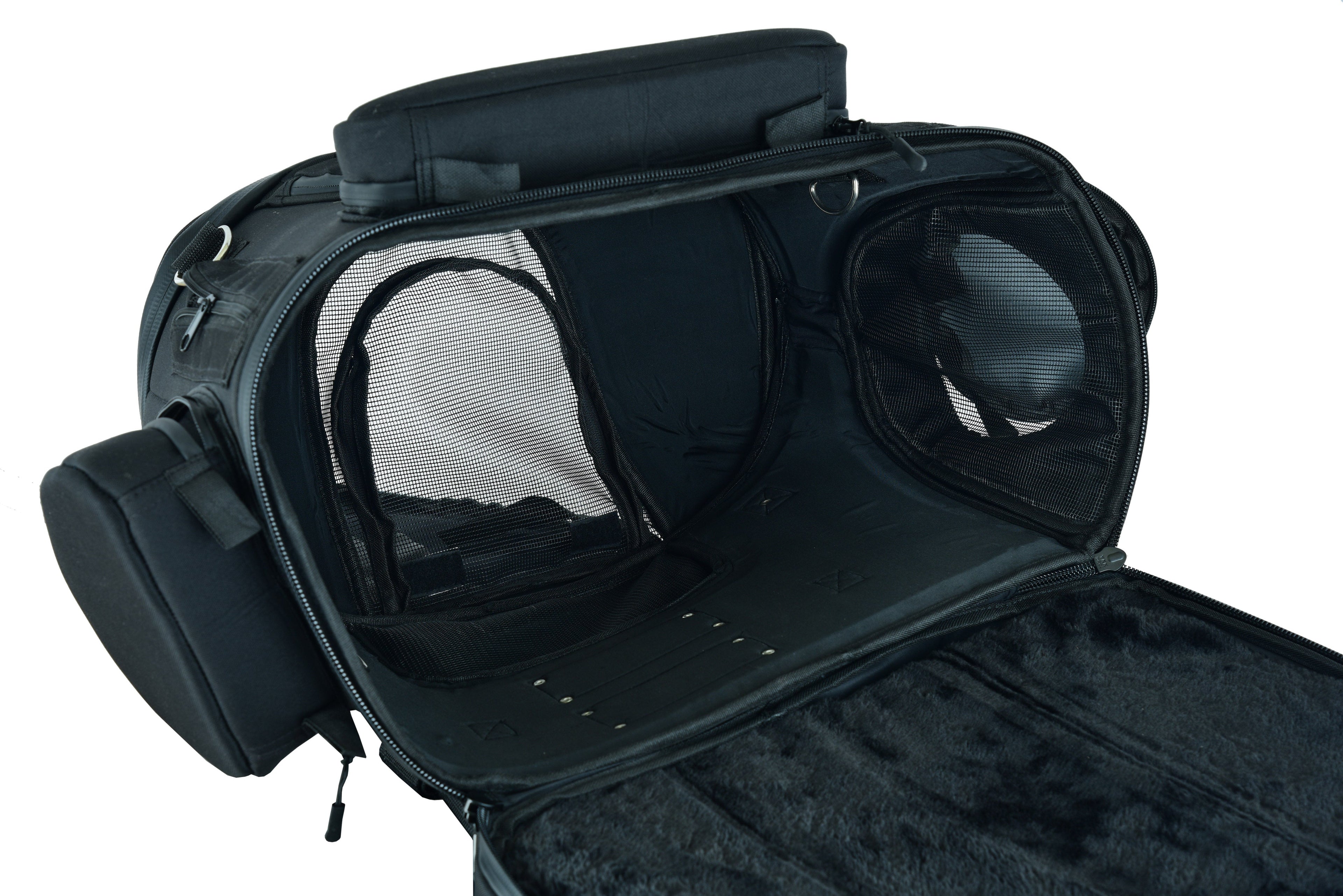 Renegade Classics Black Heavy Duty Textile Motorcycle Pet Carrier Si