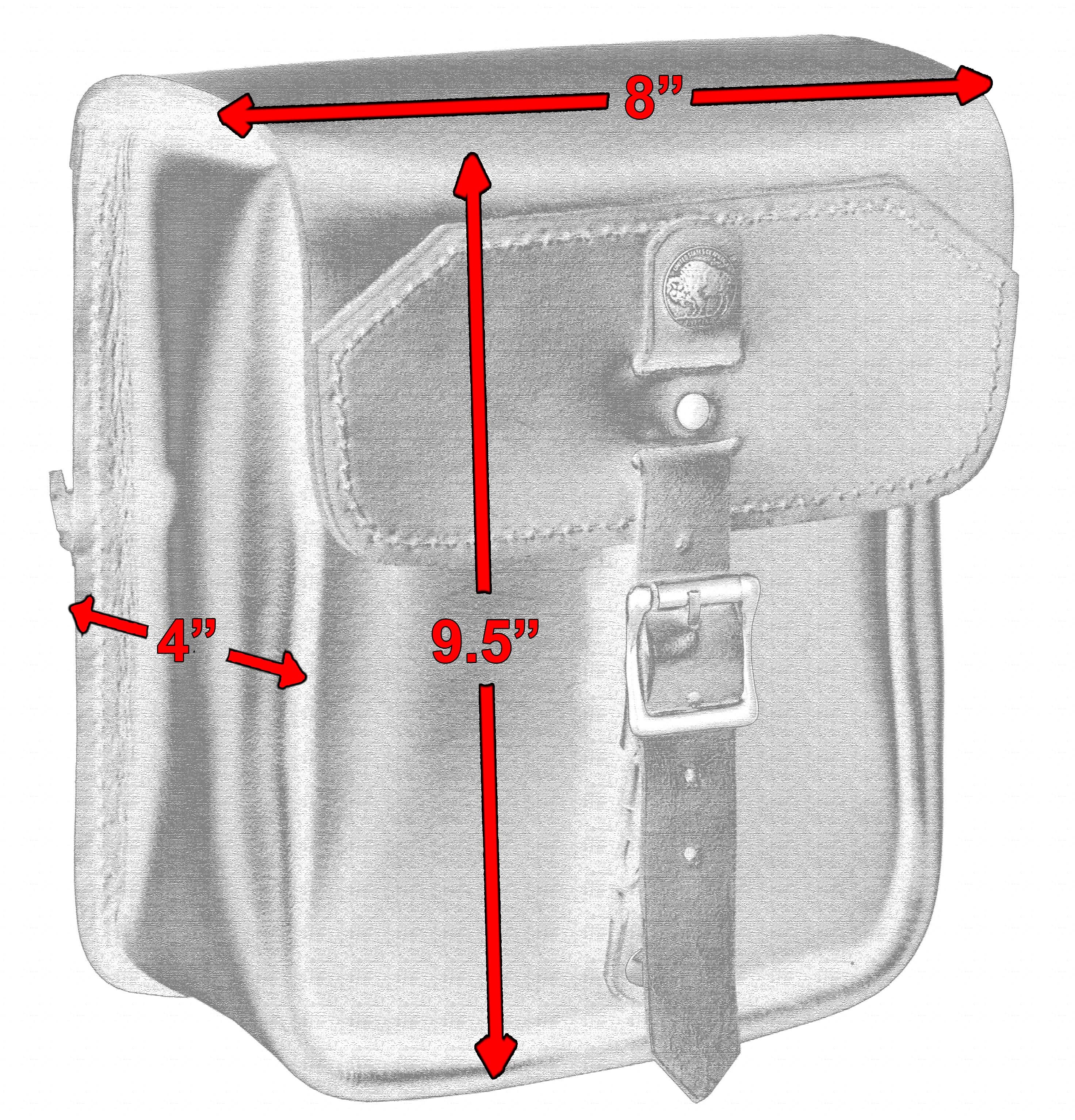 Premium Leather Large Tool Bag for Sissybar