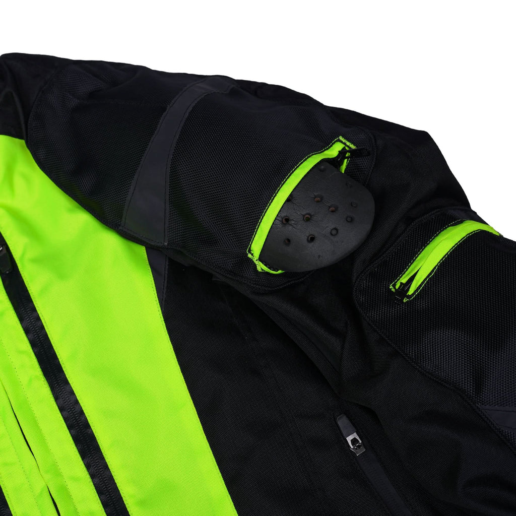 Hi-Viz blast Micro Mesh Mens Motorcycle Jacket – Lightweight
