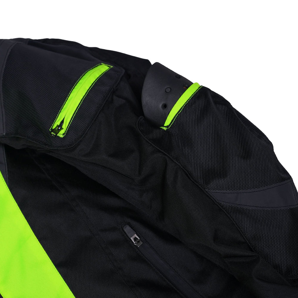 Hi-Viz blast Micro Mesh Mens Motorcycle Jacket – Lightweight