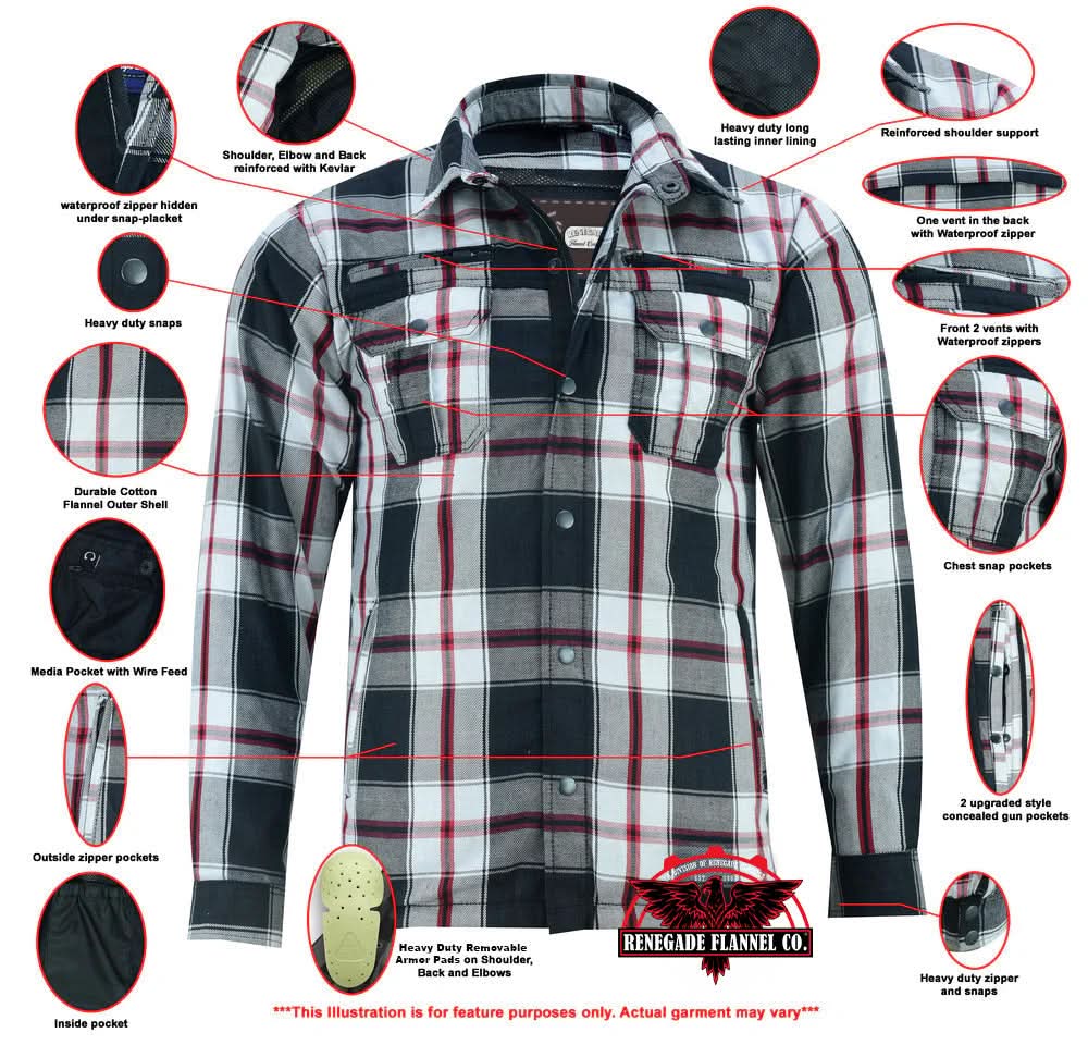 Alpha Check - White & Red Black
