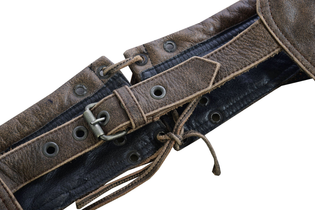 Women's Stylish Lightweight Hip Set Chaps- Two Tone