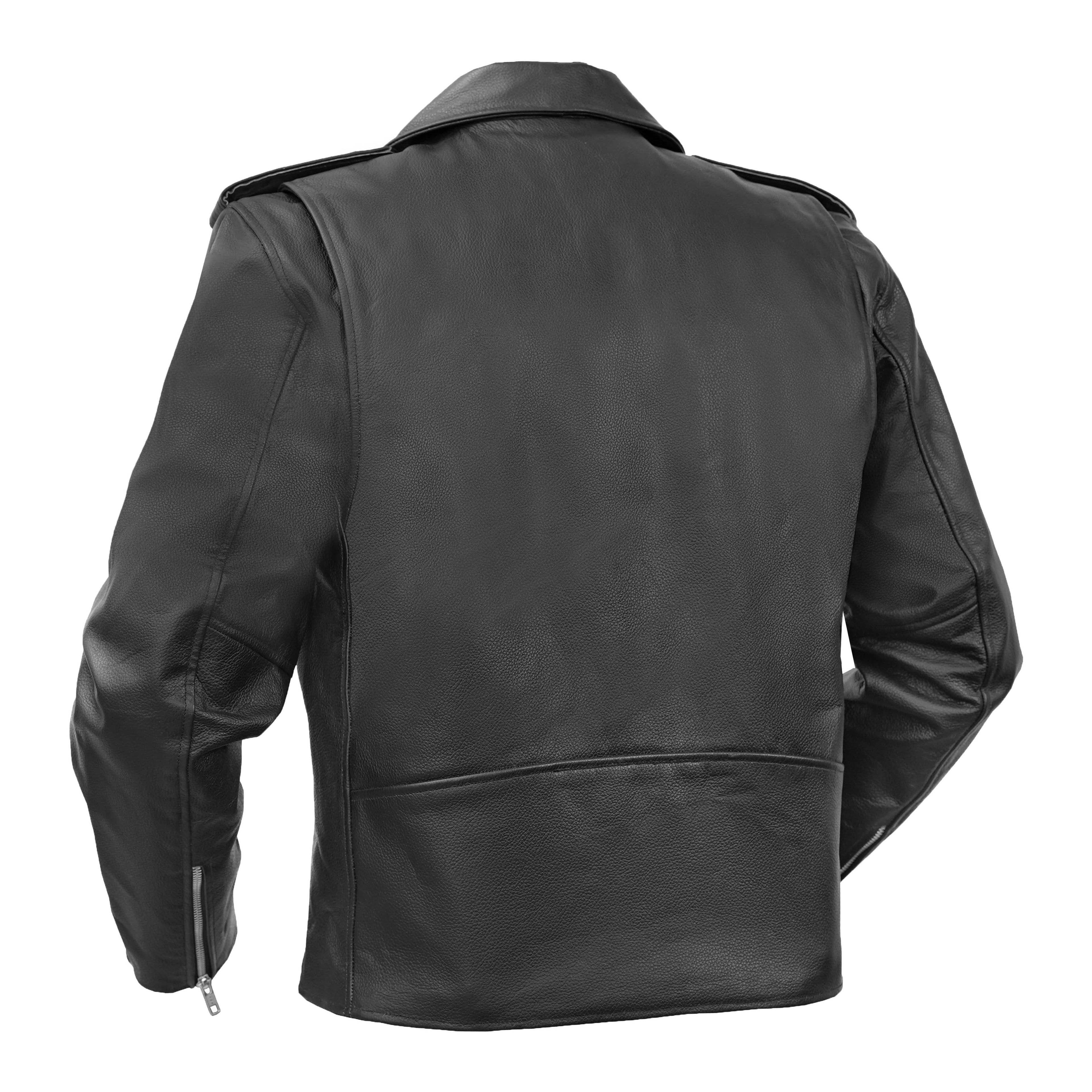 Dawn Rider Men's Premium Black Leather Motorcycle Jacket